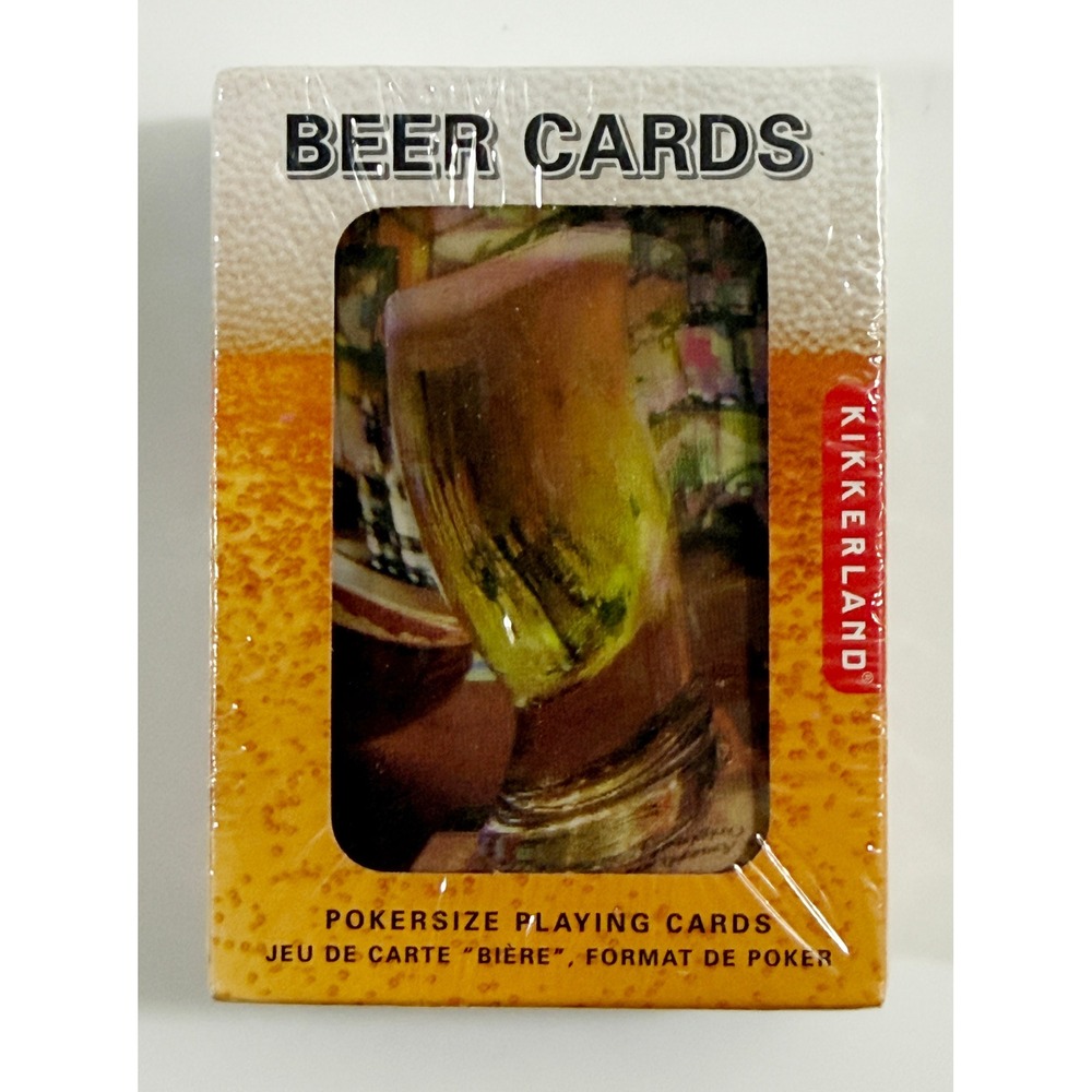 Kikkerland Beer Playing Cards Yellow New‎ Poker Size GG31-A Sealed Deck